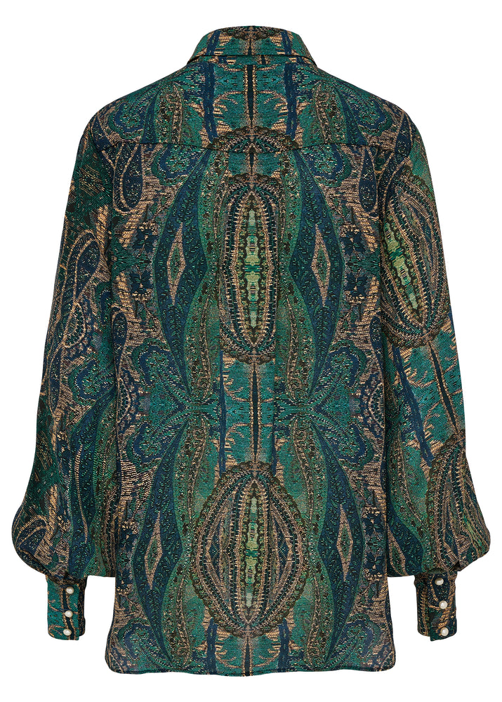 Bluse - Seide - Brokat Print