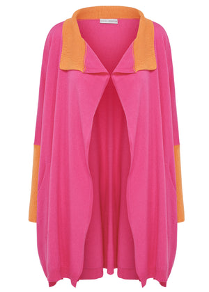 Cape - Kaschmir - Pink/Orange