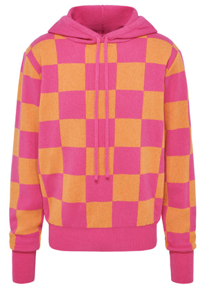 Hoodie - Kaschmir - Orange/Pink