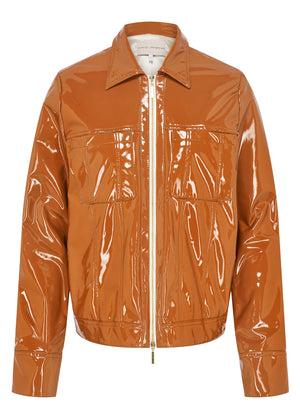 Jacke - Lack - Cognac