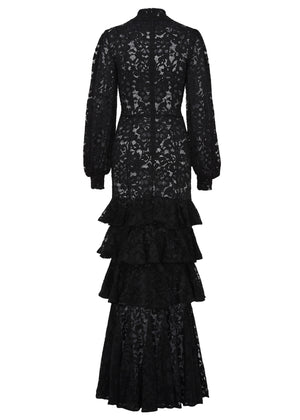 Maxikleid - Spitze - Schwarz