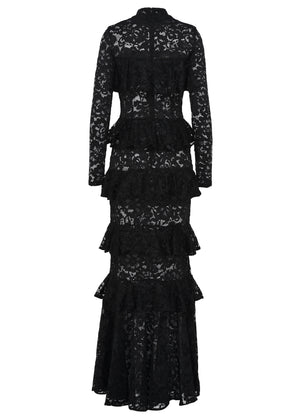 Maxikleid - Spitze - Schwarz