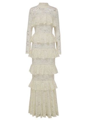 Maxikleid - Spitze - Weiss