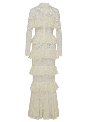 Maxikleid - Spitze - Weiss