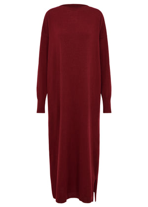 Kleid - Kaschmir - Bordeaux