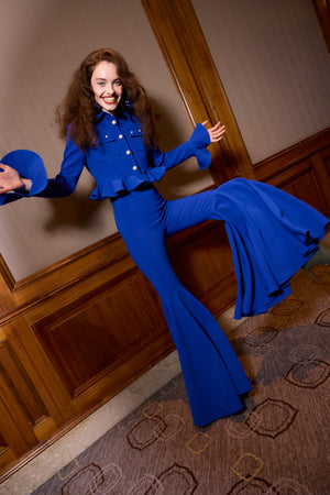 Hose - Volants - Blau