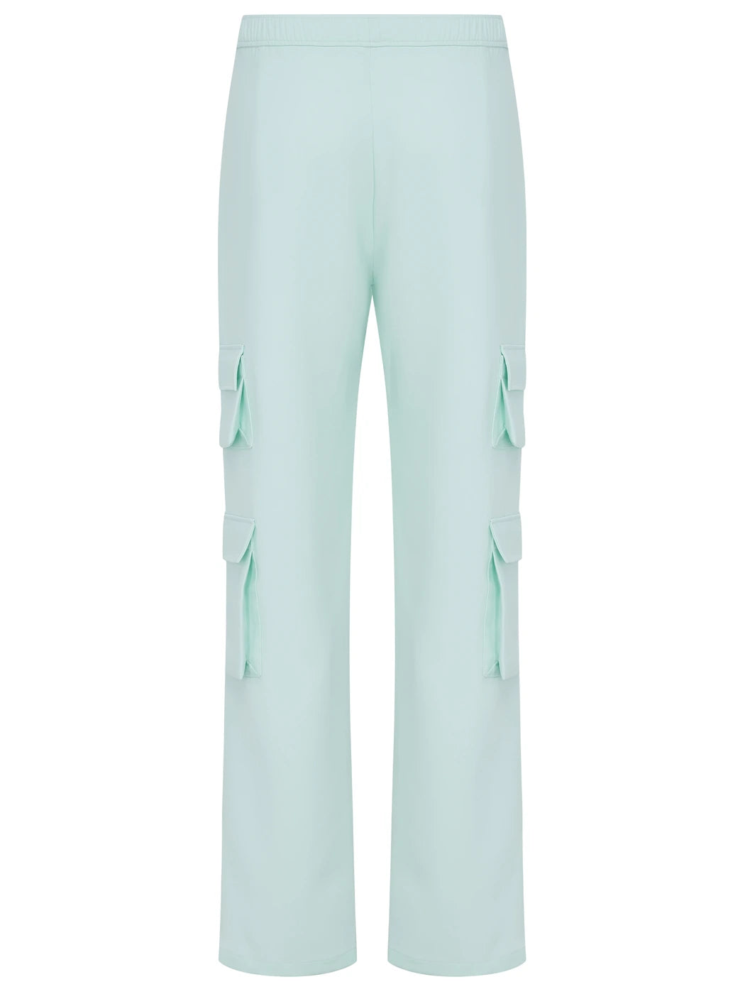 Marcel Ostertag Herren-Cargohose in Mint mit lockerem Schnitt, Rückansicht.