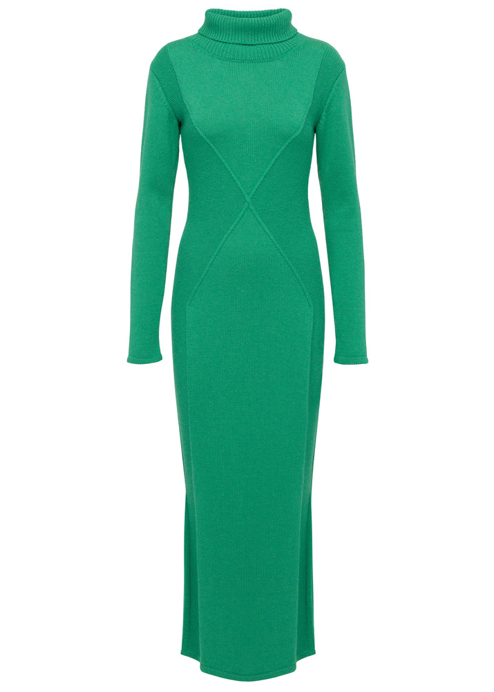 Strickkleid - Kaschmir - Grasgrün