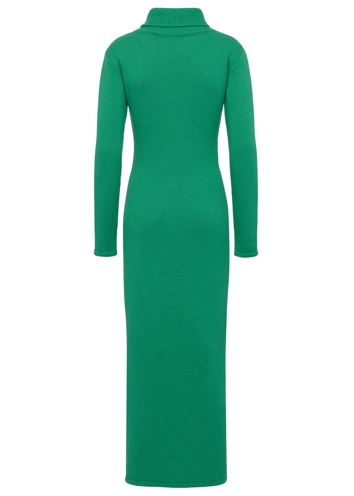 Strickkleid - Kaschmir - Grasgrün